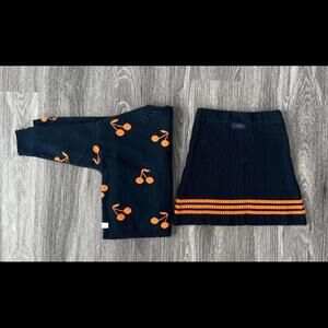 TINYCOTTONS Cardigan 8y + skirt 8 y VERY GOOD! Organic!